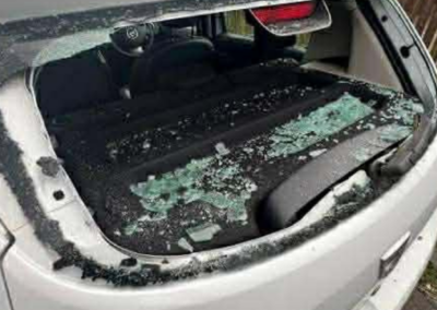 Rear window shatter
